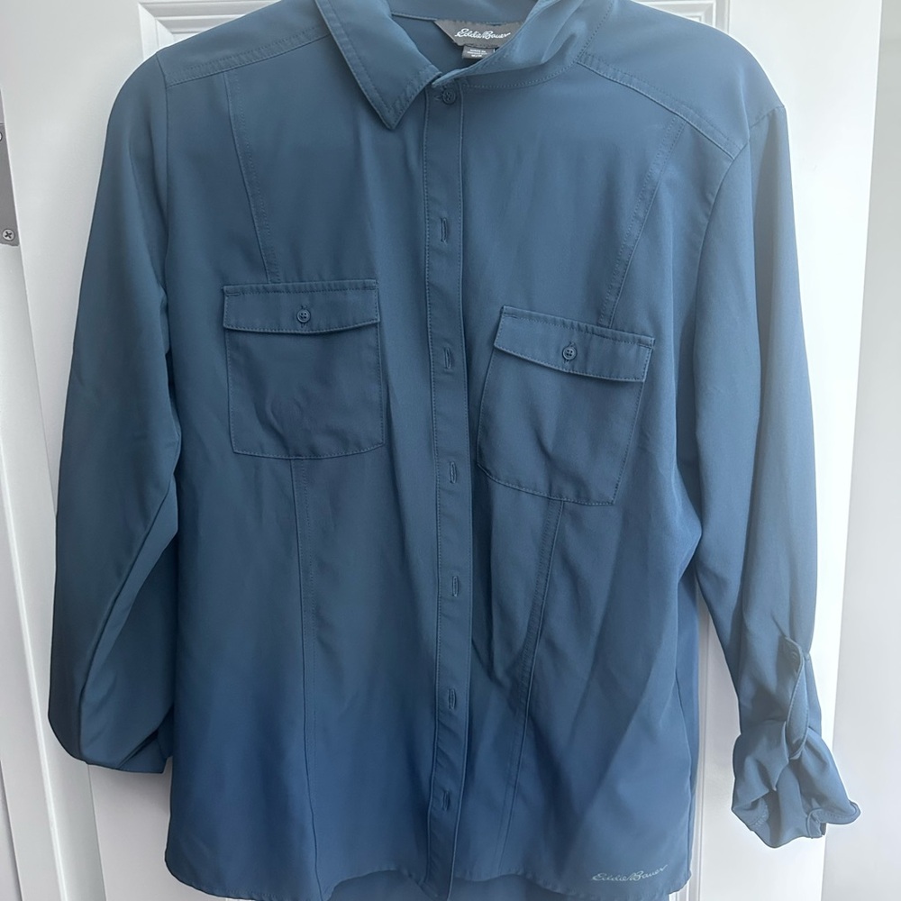 Eddie Bauer Teal Button-Front Women’s Shirt
